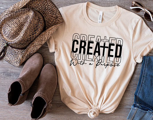 Created with a Purpose Shirt, Christian Faith Shirt