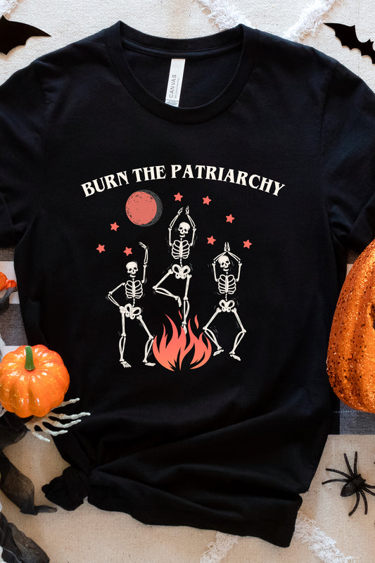 Burn The Patriarchy Shirt, Funny Feminist Halloween Shirt