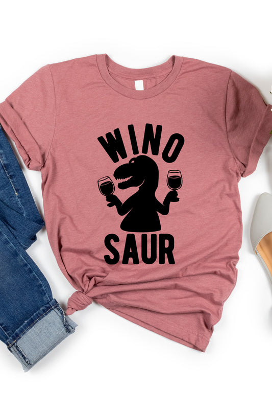 Winosaur Drinking Dinosaur Shirt