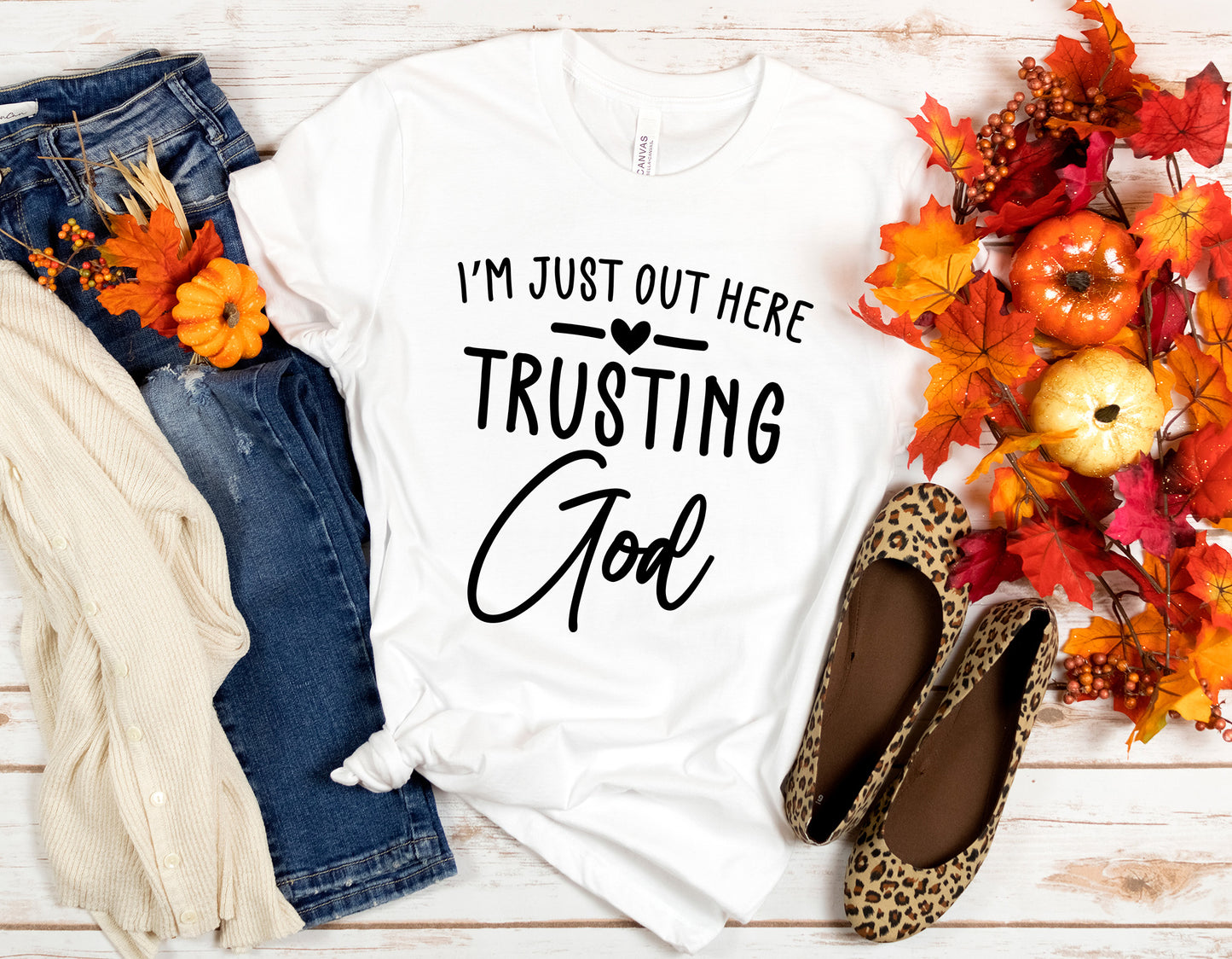 I'm Just Out Here Trusting God T-Shirt, Faith Shirt