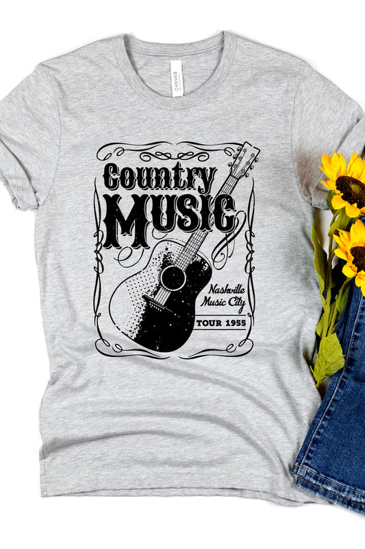 Nashville Country Music City Shirt, Nashville Tennessee Guitar Shirt