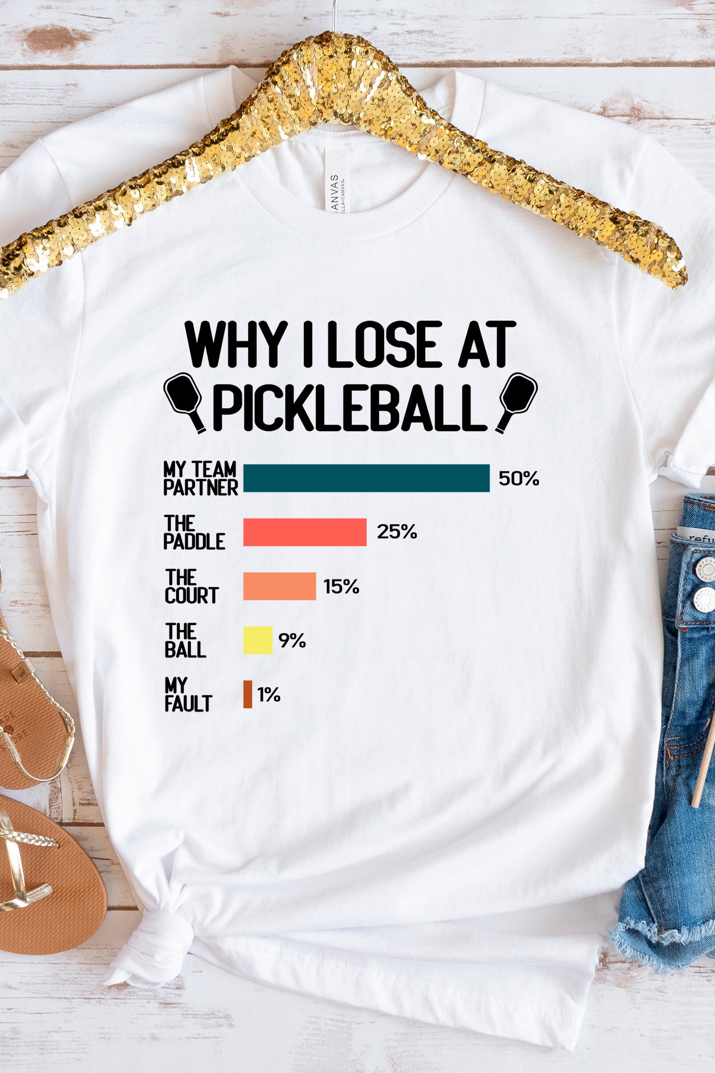 Why I Lose at Pickleball Humor Funny Pickleballer Shirt