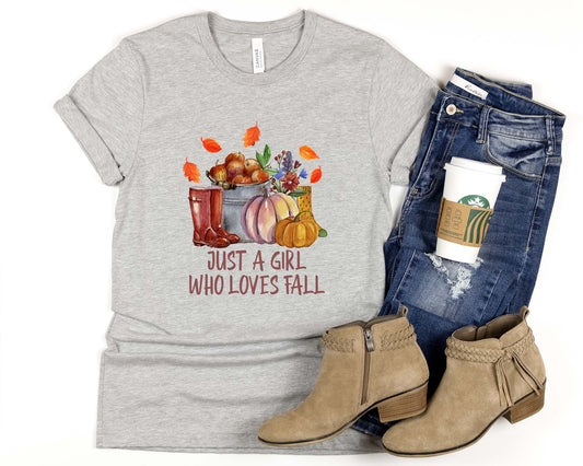 Just A Girl Who Loves Fall Shirt