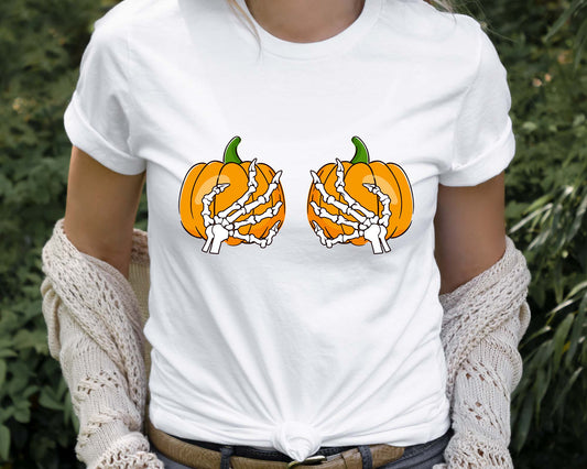 Pumpkin Boobs Shirt, Spooky Season Halloween