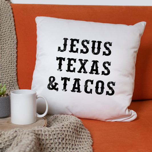 Jesus Texas & Tacos Pillow Case