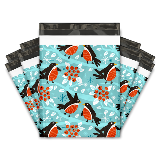 10x13" Poly Mailers - Birds and Berries