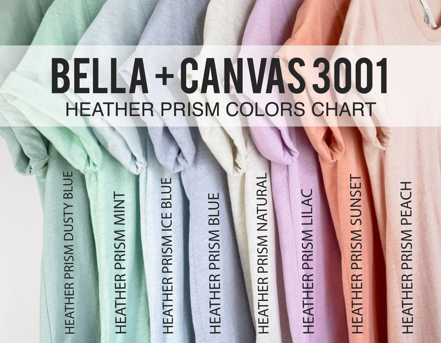 Bella Canvas 3001, Heather Prism Colors, Premium Unisex Tees