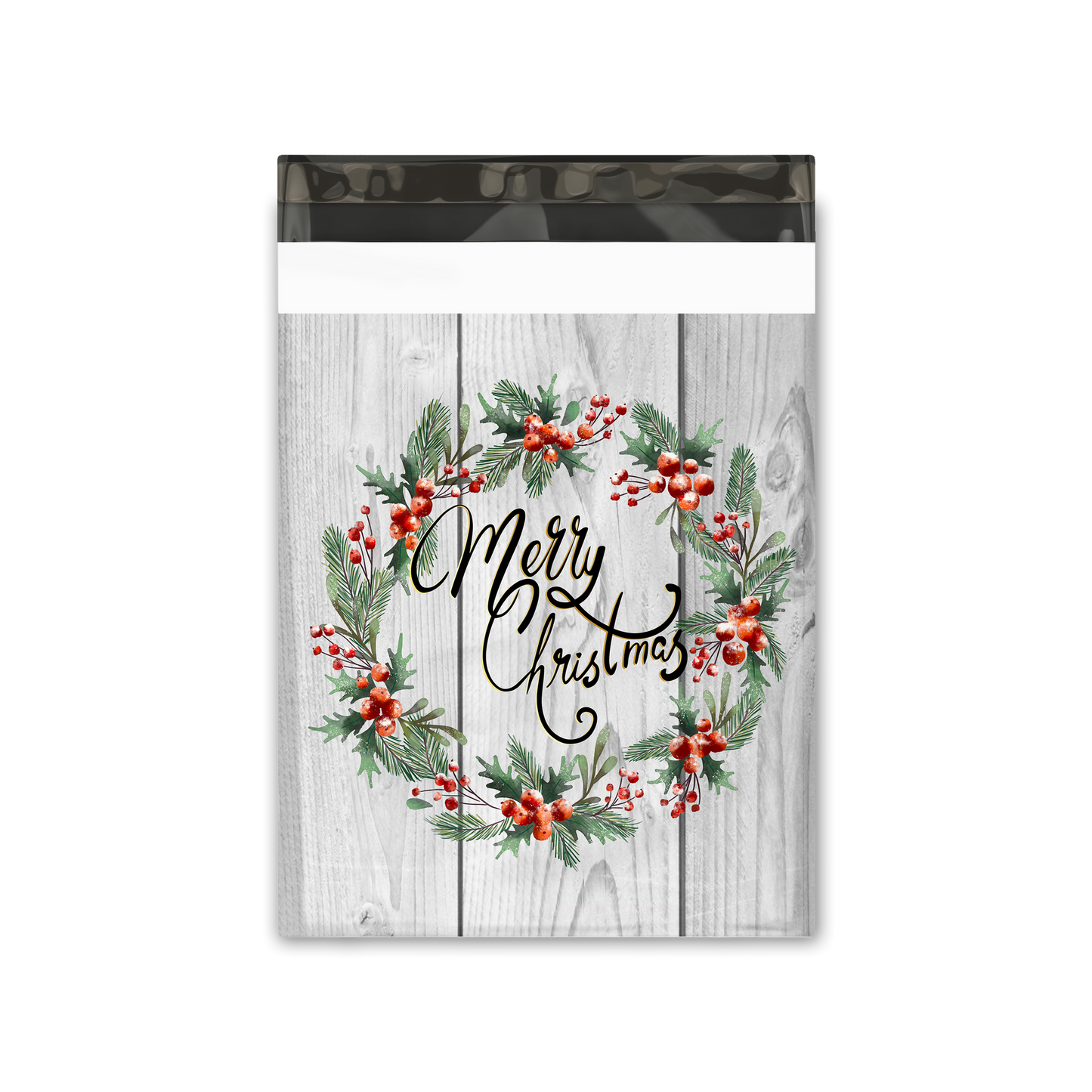 10x13" Poly Mailers -  Christmas Wreath