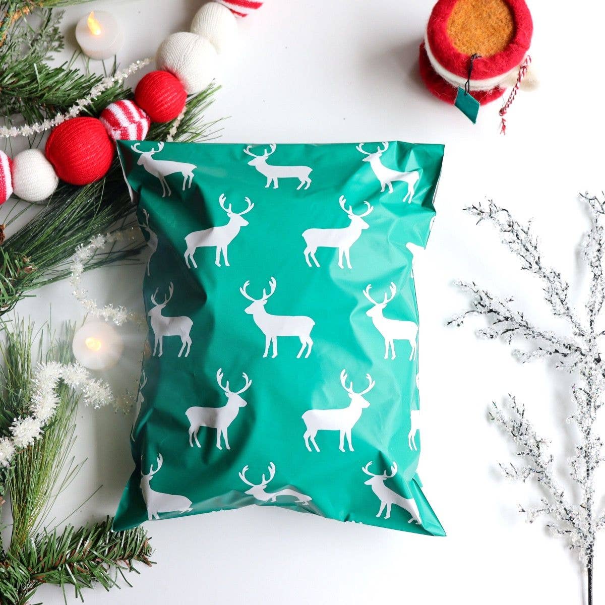 10x13" Poly Mailers - Christmas Deer