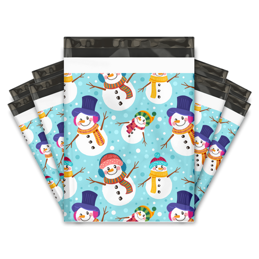 10x13" Poly Mailers - Snowmen