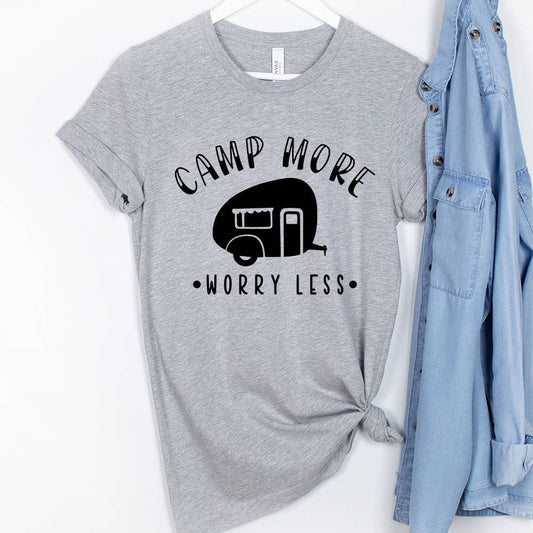 CAMP More Worry Less Hiking Camping Shirt