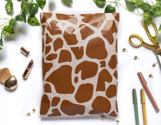 10x13" Poly Mailers - Giraffe Print