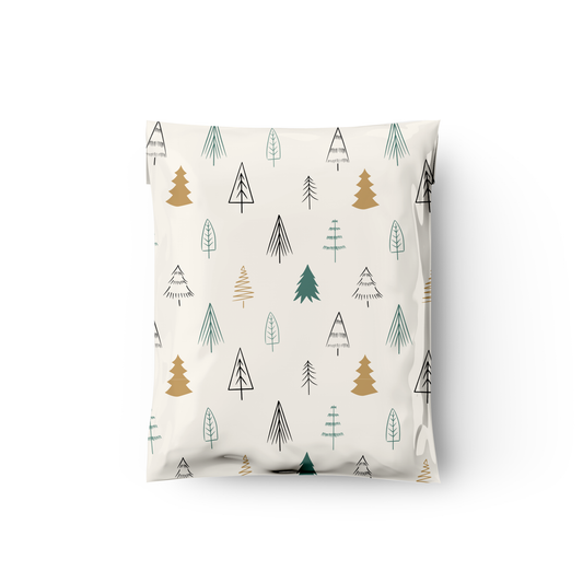 12x15" Christmas Trees Poly Mailers
