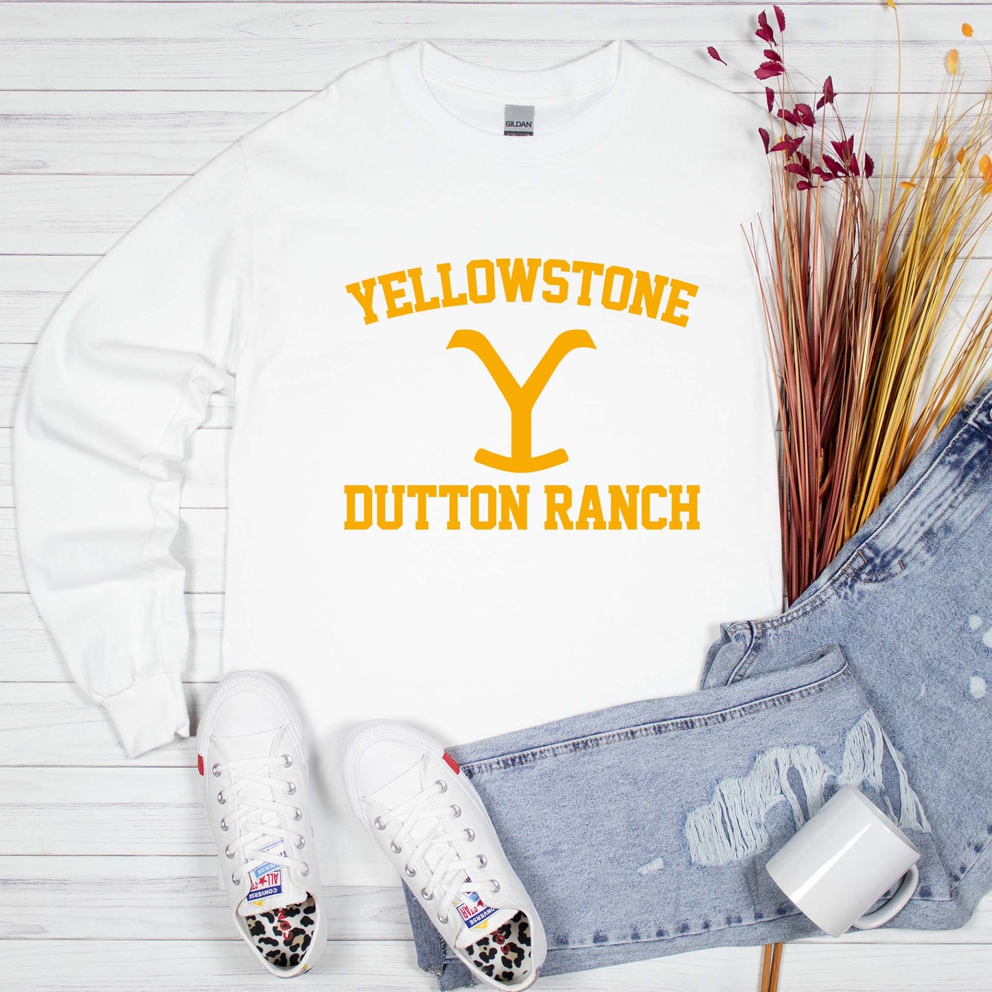 Yellowstone Dutton Ranch, Unisex Long Sleeved Shirt