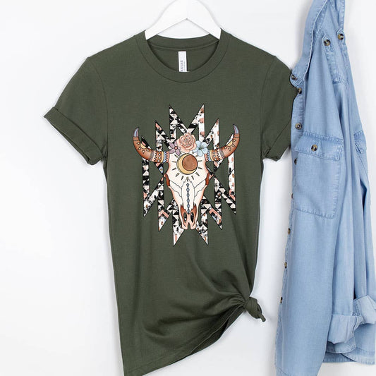 Western Skull Aztek Shirt