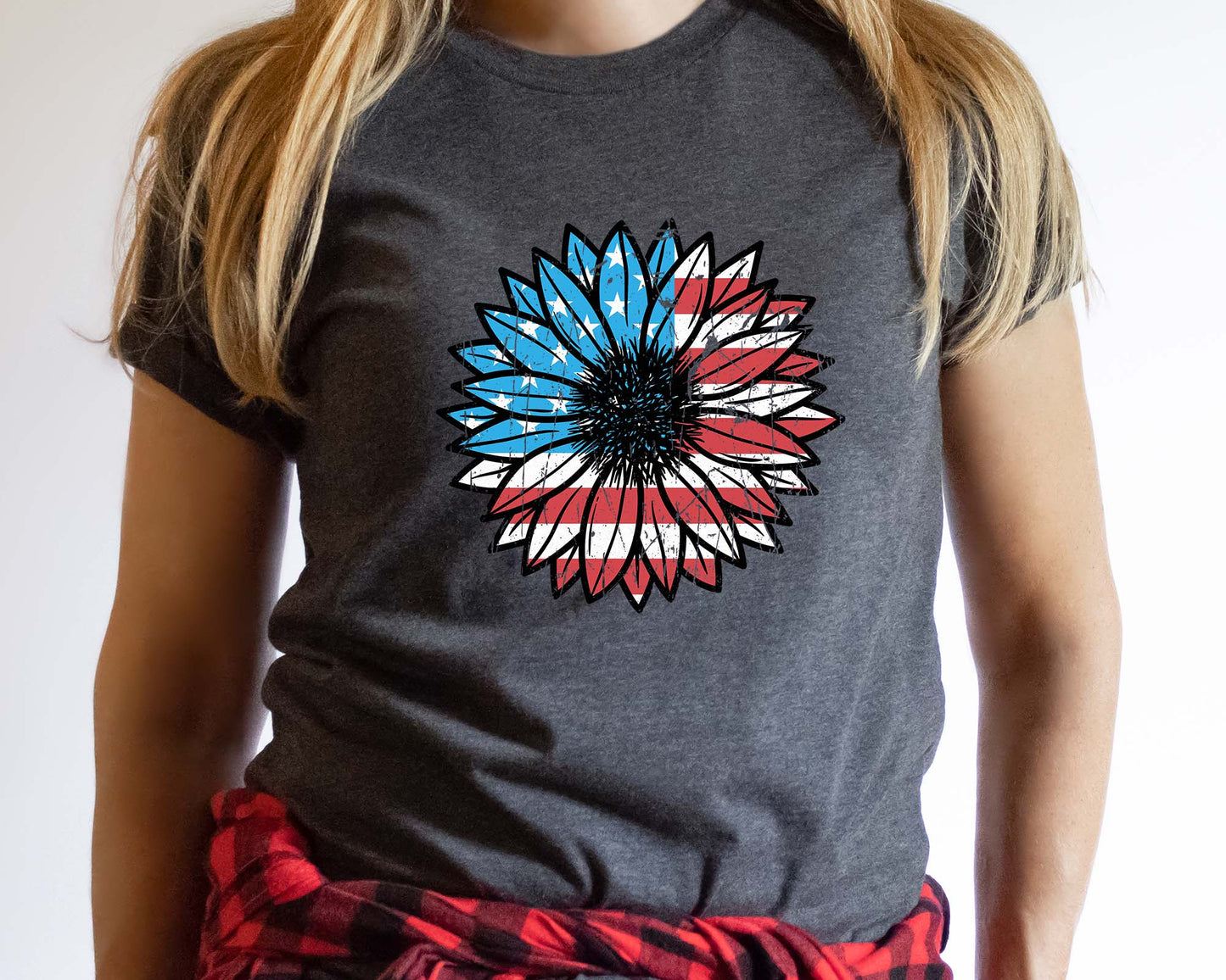 USA Sunflower Shirt, Patriotic T-shirt, 4th of July