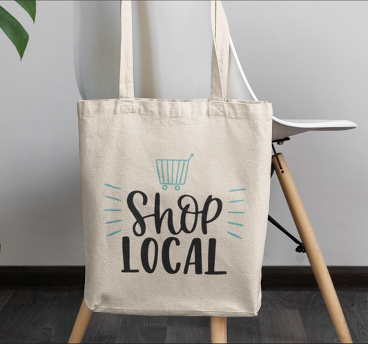 Shop Local Tote Bag, Shopping Bag, Canvas Totes