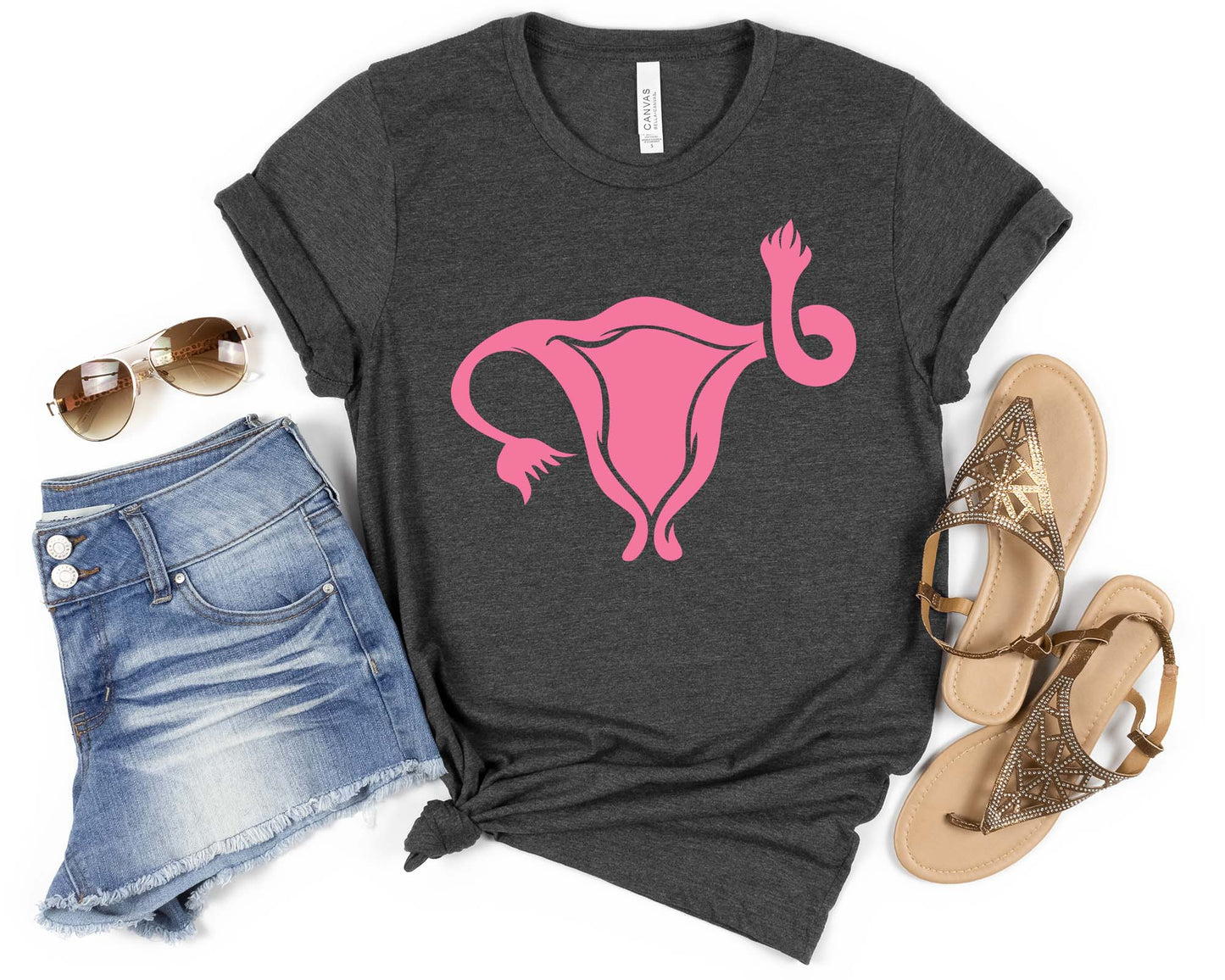 Uterus Middle Finger Shirt, Abortion Ban