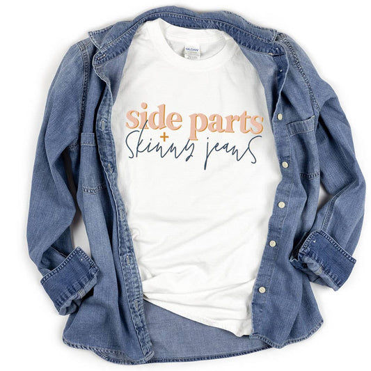 Side Parts and Skinny Jeans Shirt