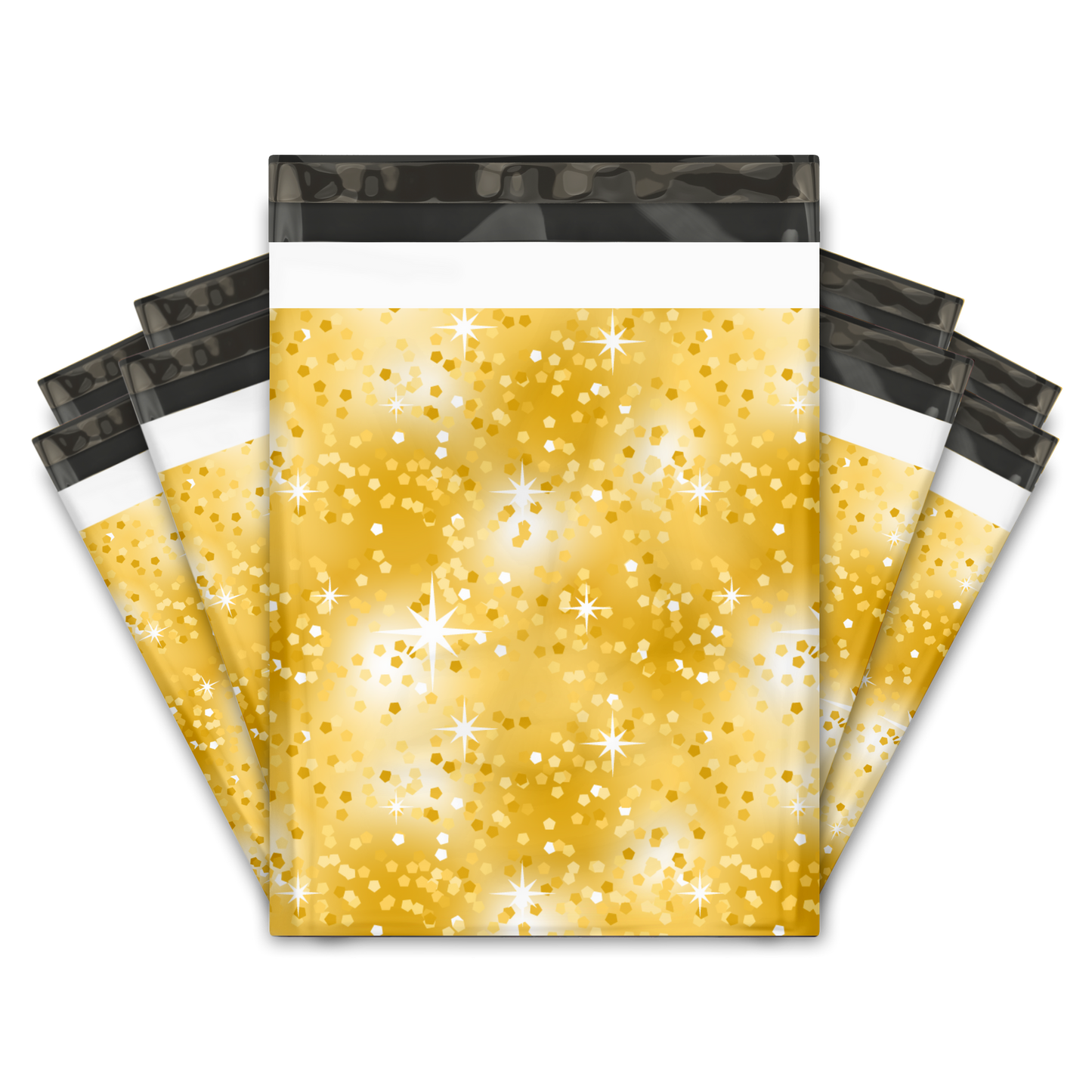 10x13" Poly Mailers - Golden Confetti