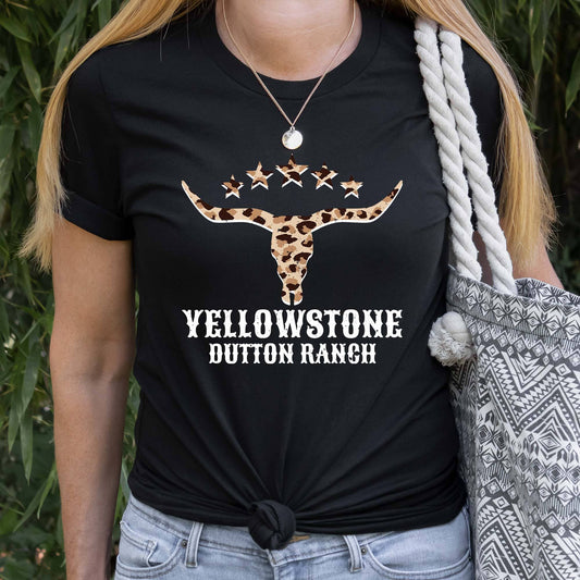 Yellowstone Dutton Ranch Leopard Print Shirt