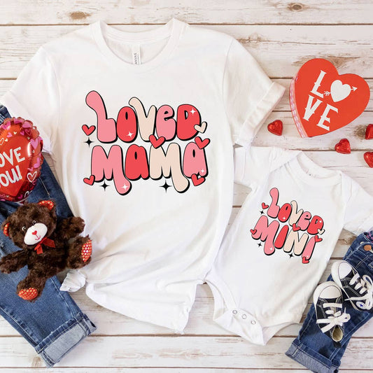 Couple Valentine's Day, Mommy and Me, Loved Mama Mini Shirt