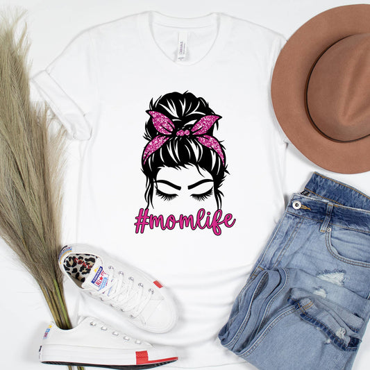 Messy Bun Mom Life Shirt