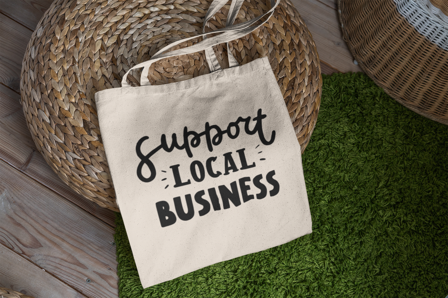 Support Local Business Totes, Canvas Totes