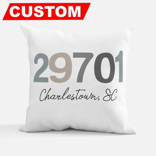 Custom Zip Code Pillow