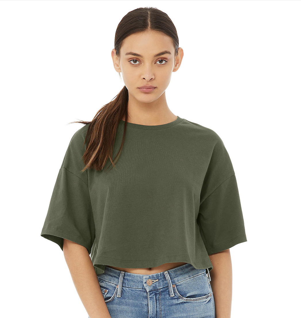 Womens Jersey Cropped Tee