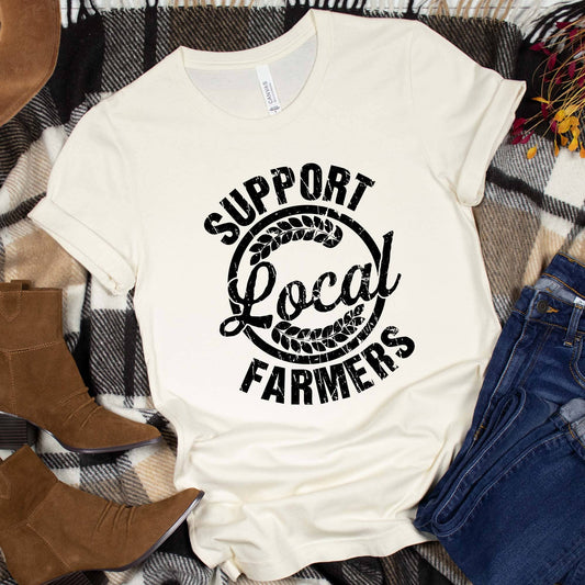 Support Local Farmers Shirt, Unisex Graphic Tee