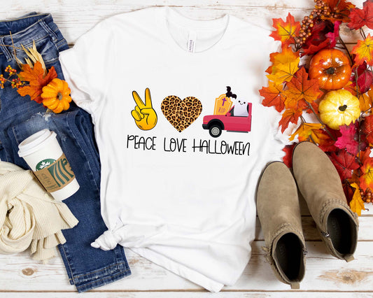 Peace Love Halloween Shirt