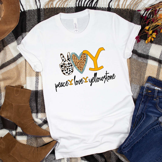 Peace Love Yellowstone Shirt, Ranch Shirt, Unisex