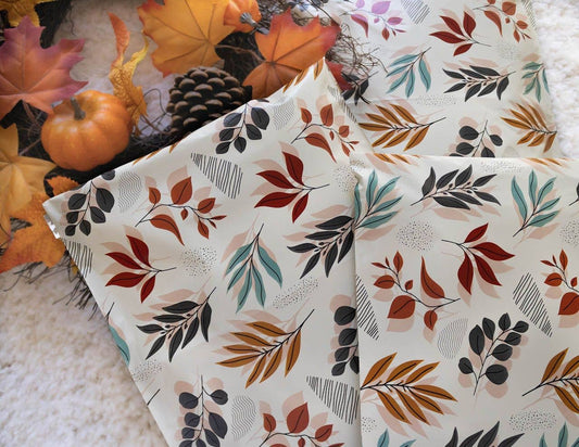 14x17" Fall Leave Poly Mailers