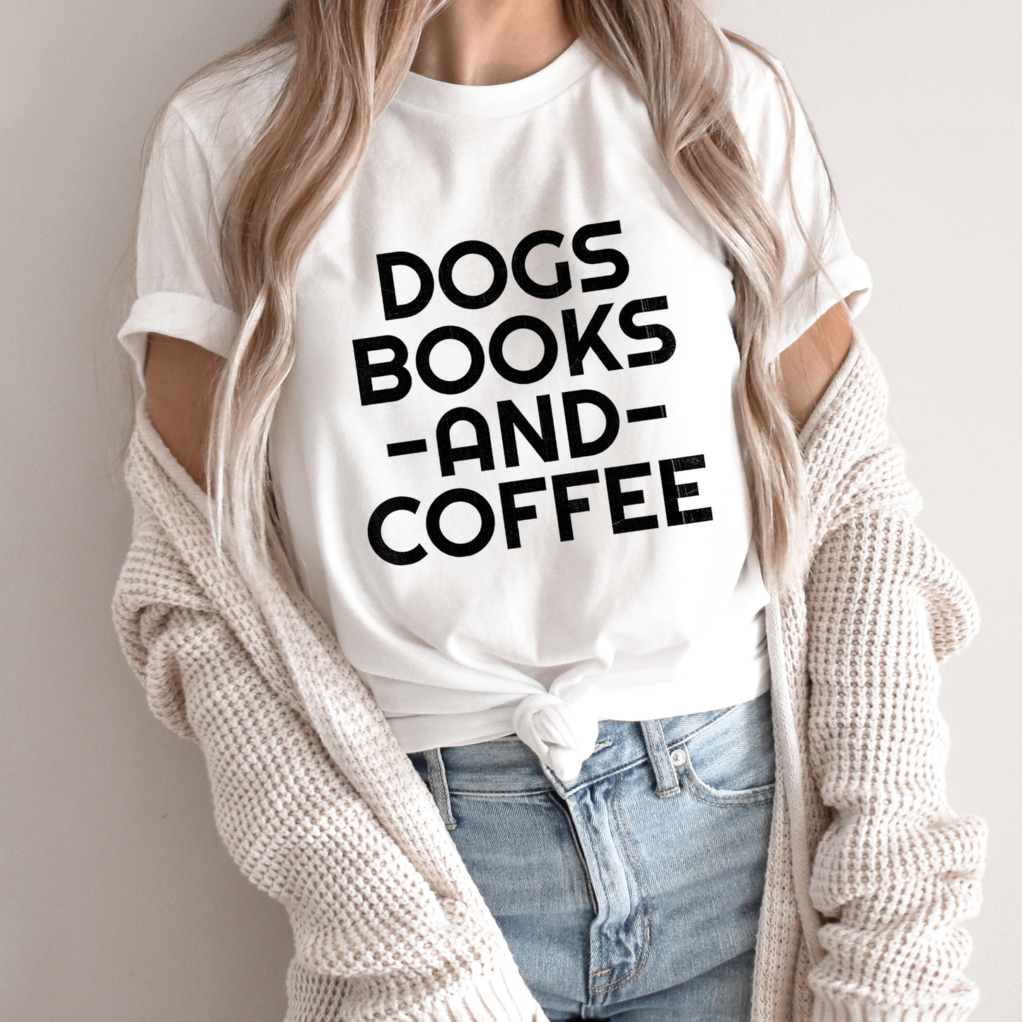 Dogs Books and Coffee Shirt