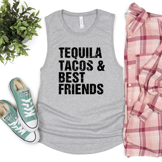 Tequila Tacos And Best Friends Tank Top