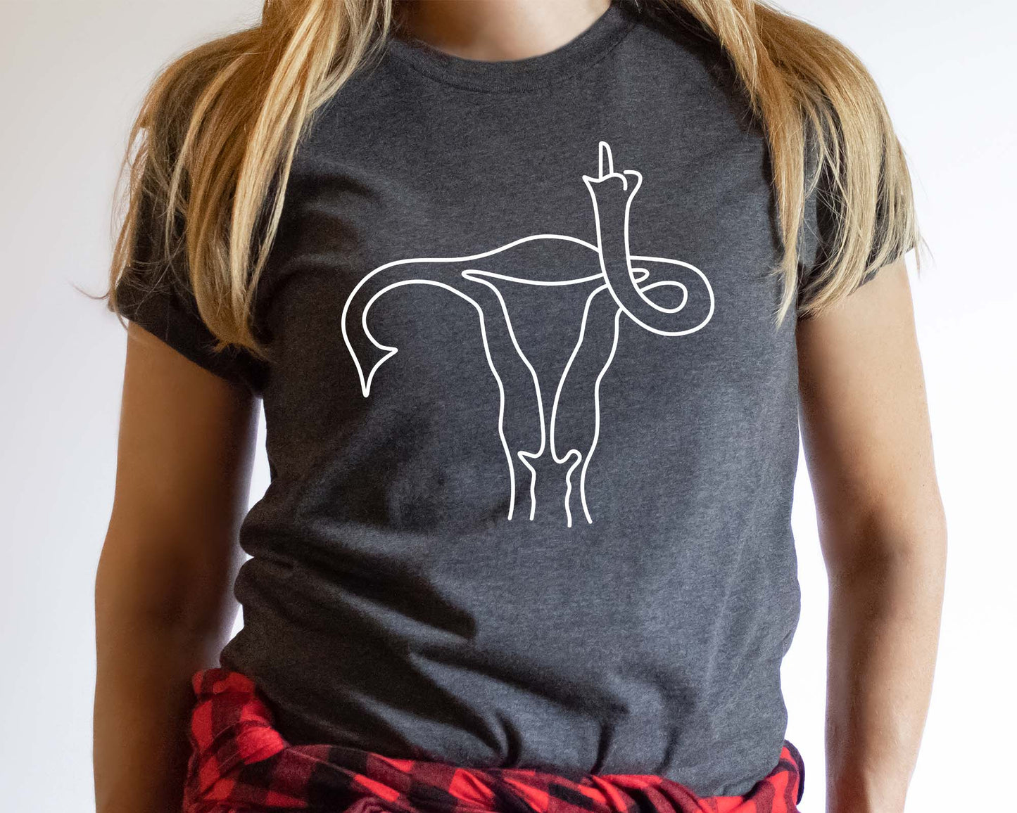 Uterus Finger Shirt, Reproductive Rights, Abortion Ban Shirt