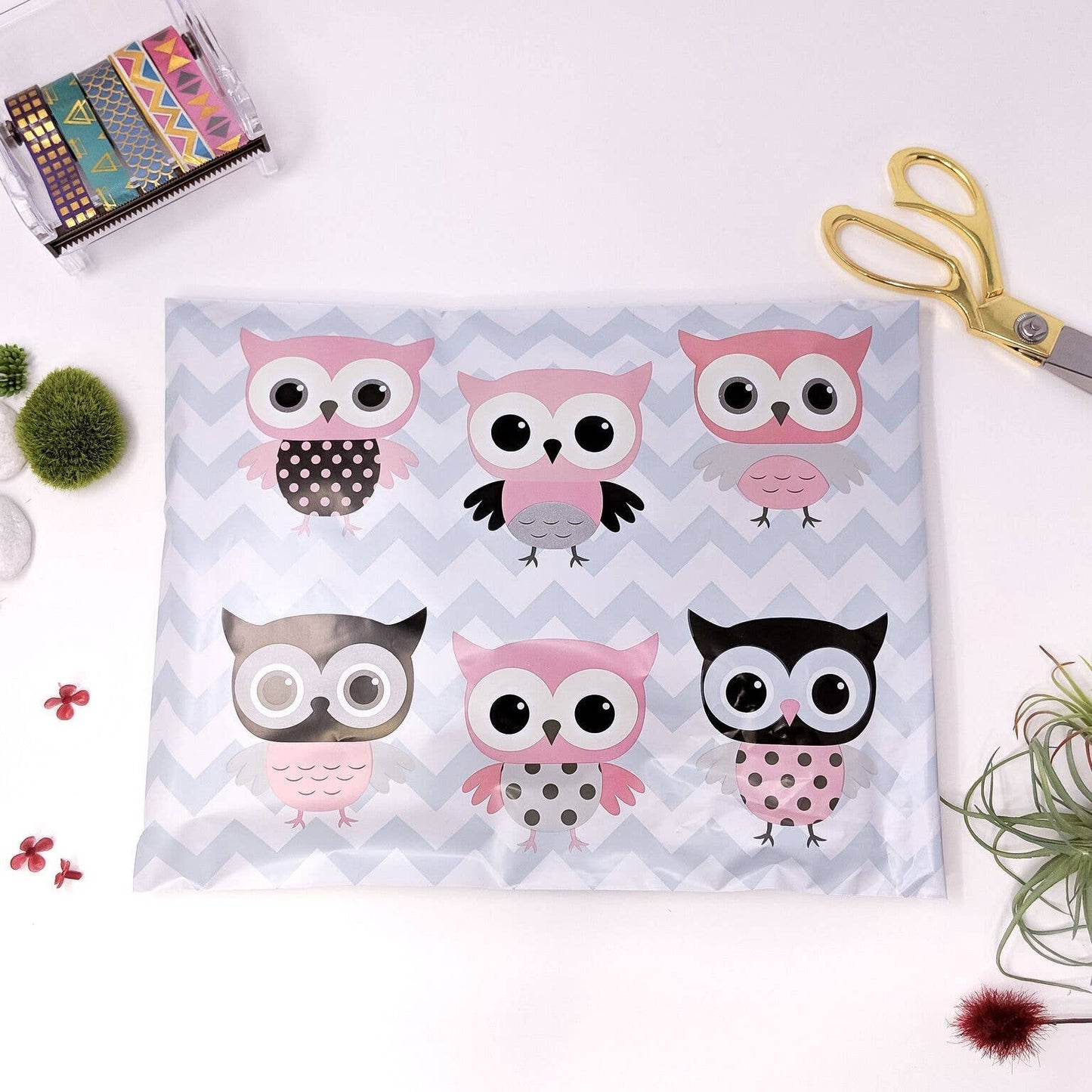 10x13" Poly Mailers - Owl