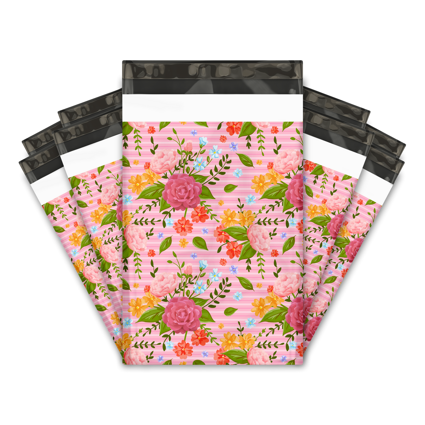 6x9" Poly Mailers - Floral Roses