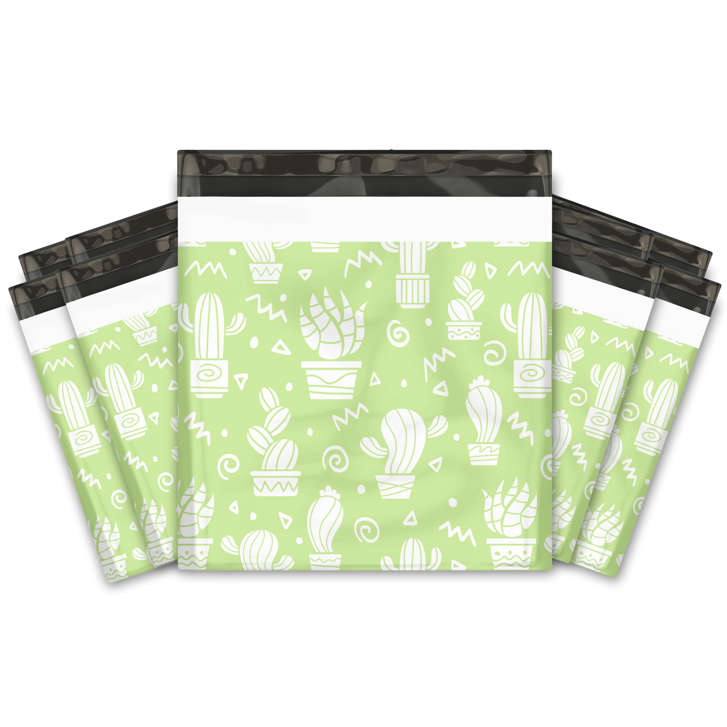 18x18" Green Cactus Poly Mailers