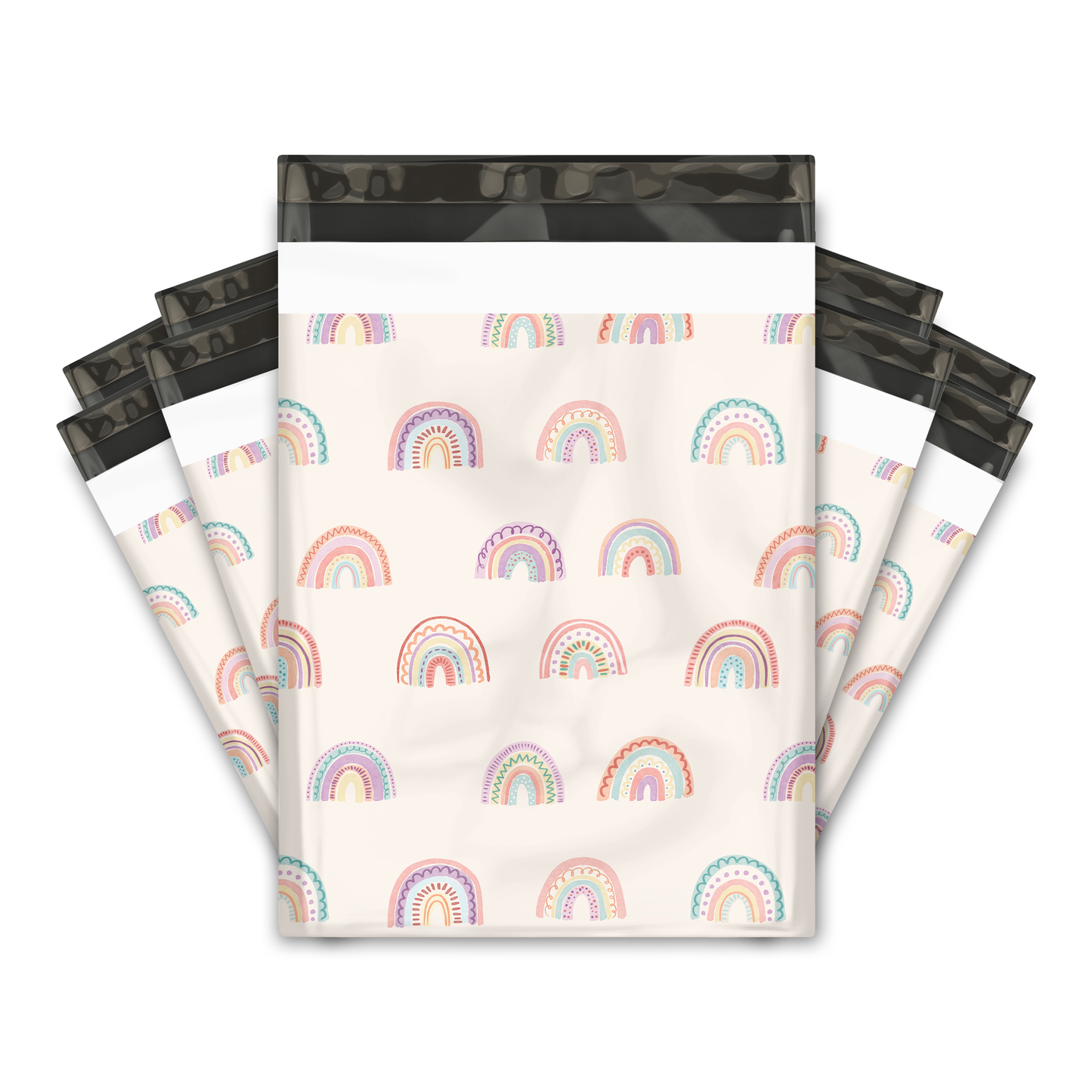 10x13" Poly Mailers Boho Rainbow