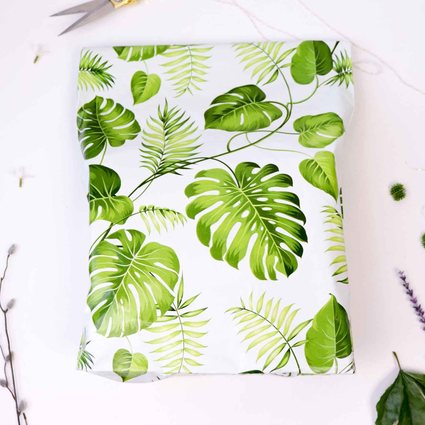 14x17" Banana Leaves Poly Mailers