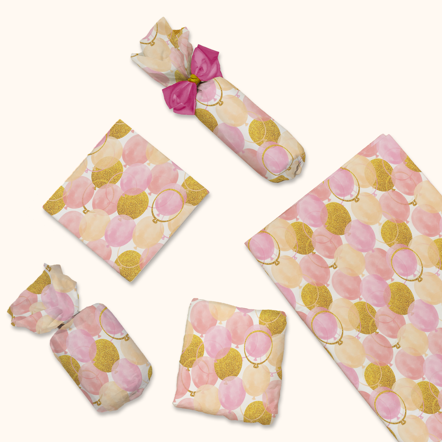 Pink and Gold Tissue Paper, Wrapping Paper