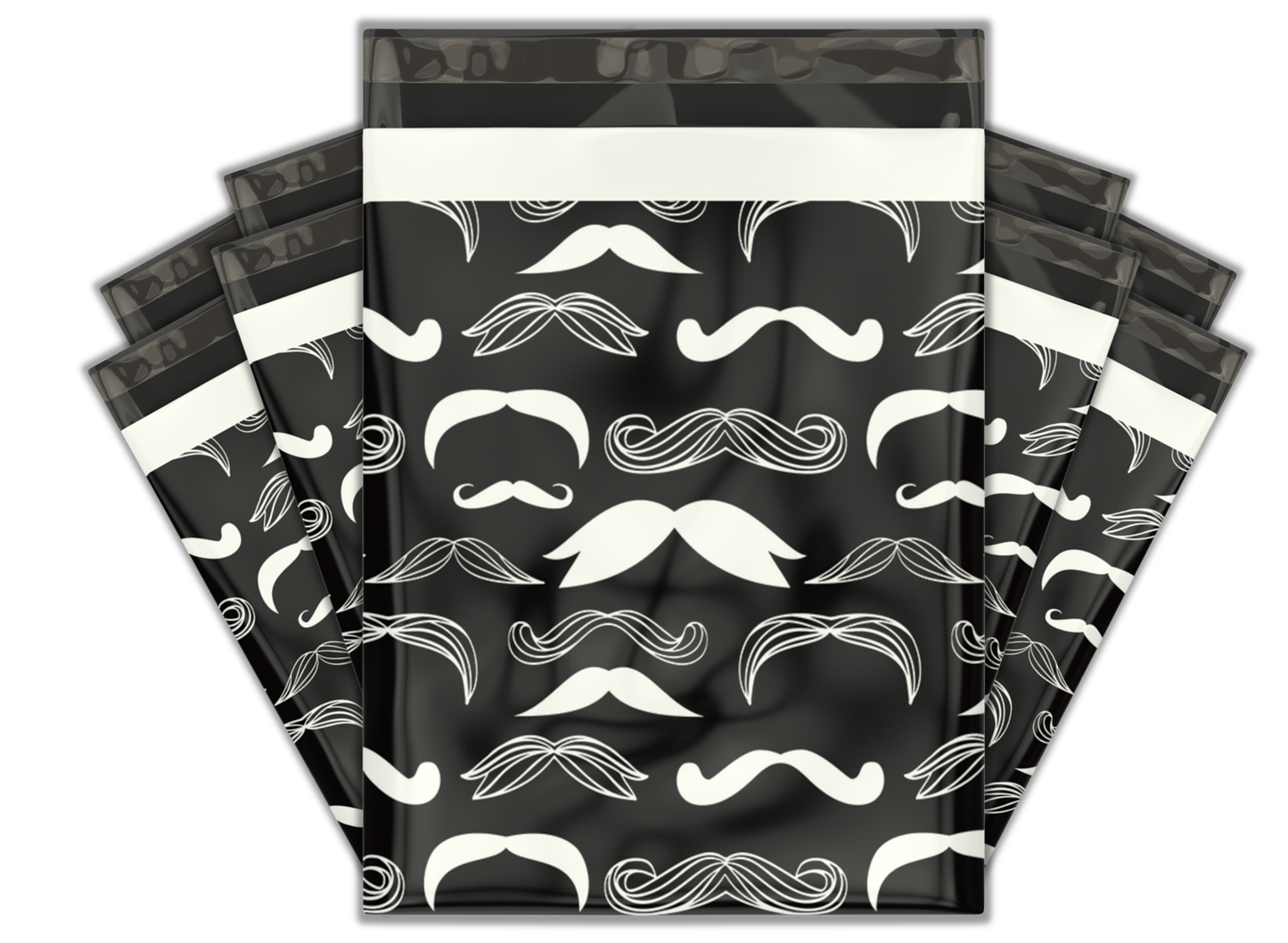 10x13" Poly Mailers - Stylish Mustache